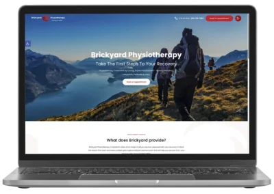 Brickyard Physio website mockup