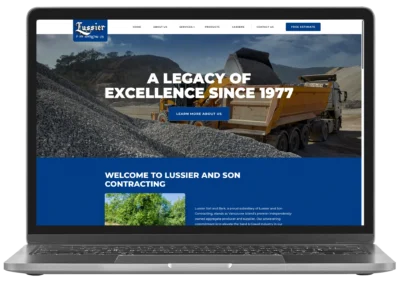 Lussier and Son Contracting website mockup