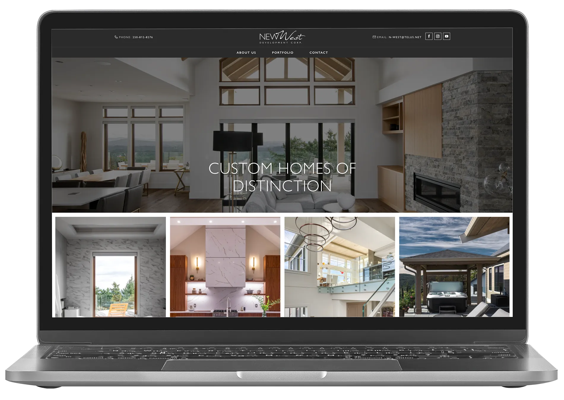New West Development website mockup
