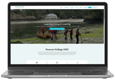Pearson College UWC website mockup
