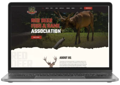 Red Deer Fish and Game Association website mockup