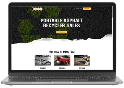 Reclaim Asphalt website mockup