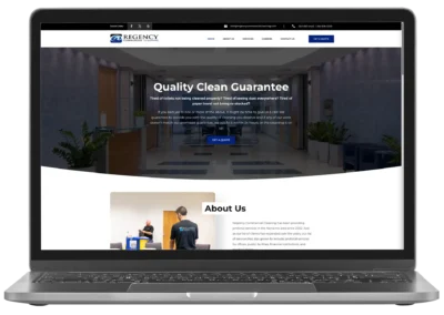Regency Commercial Cleaning website mockup