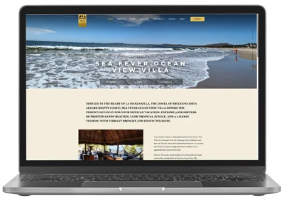 Sea Fever Villa website mockup