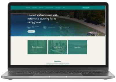 We Wai Kai Campground website mockup